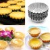 BESTOMZ 10pcs Nonstick Ripple Aluminum Alloy Egg Tart Mold Flower Shape Reusable Cupcake and Muffin Baking Cup Tartlets Pans - B0785LLZ4C